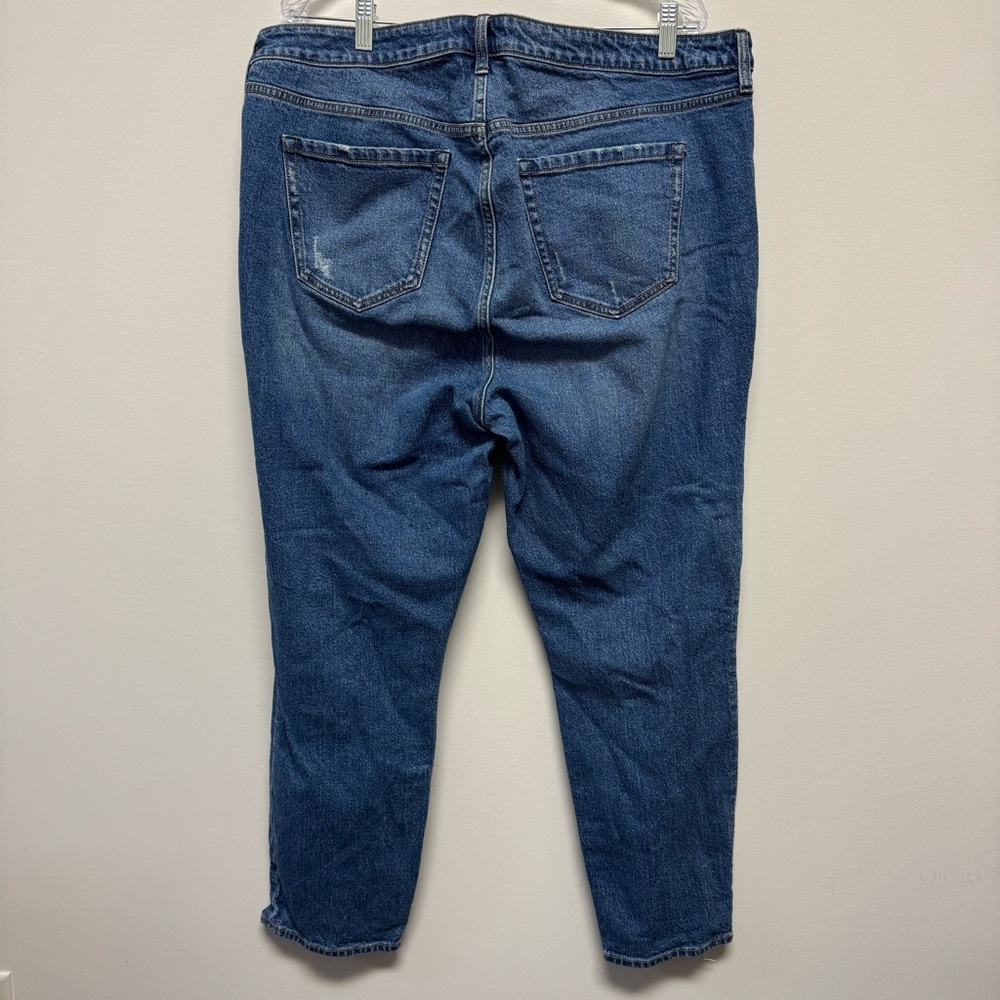 Torrid‎ Classic Denim High Rise Straight Artisan Hem Jeans Mild Distressing 18T - Picture 4 of 12